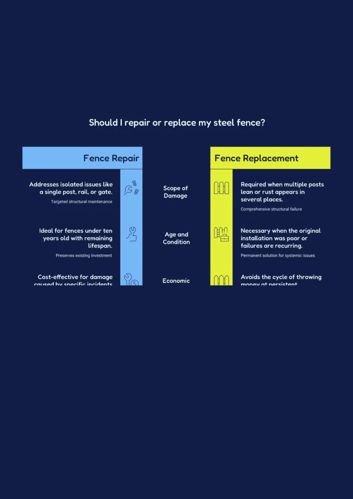 Fence repair cost comparison